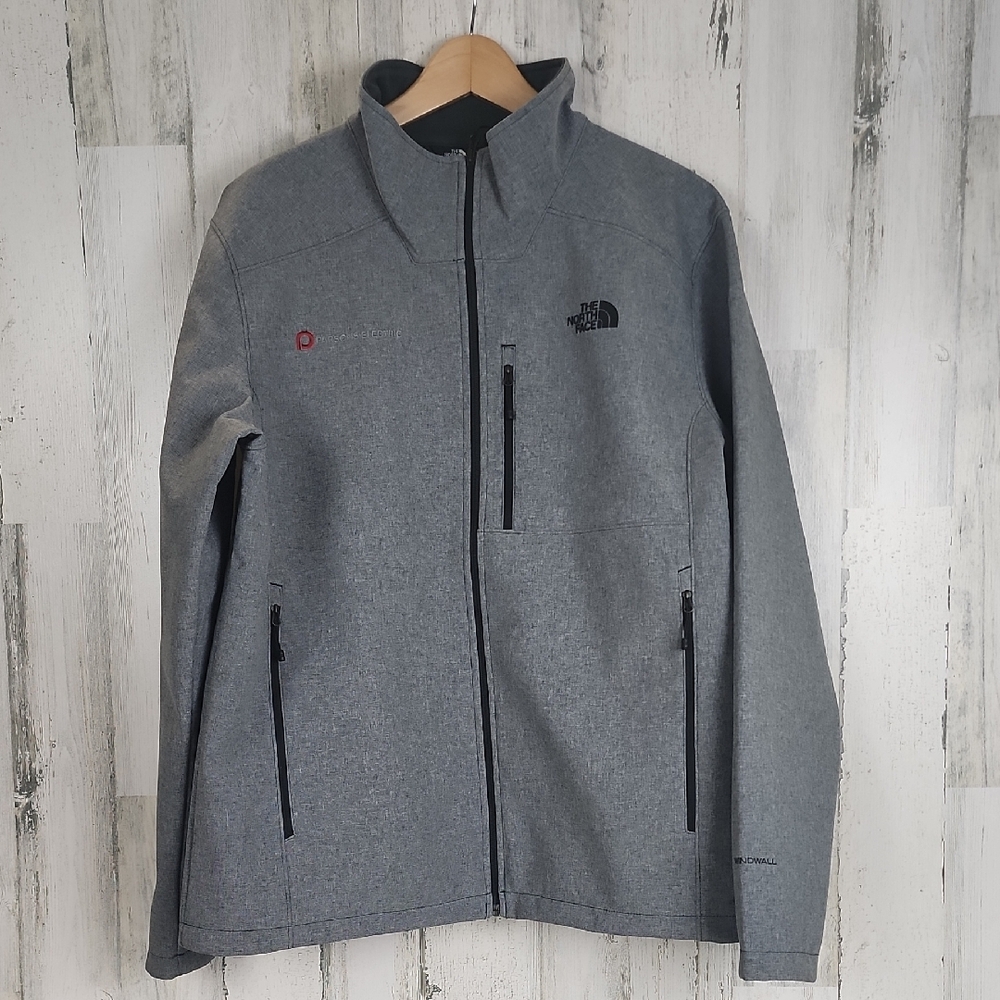 The North Face Men's Apex Bionic 2 Gray Jacket Custom Embroidery Size XL
